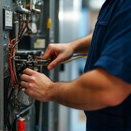 HVAC technician performing repair
